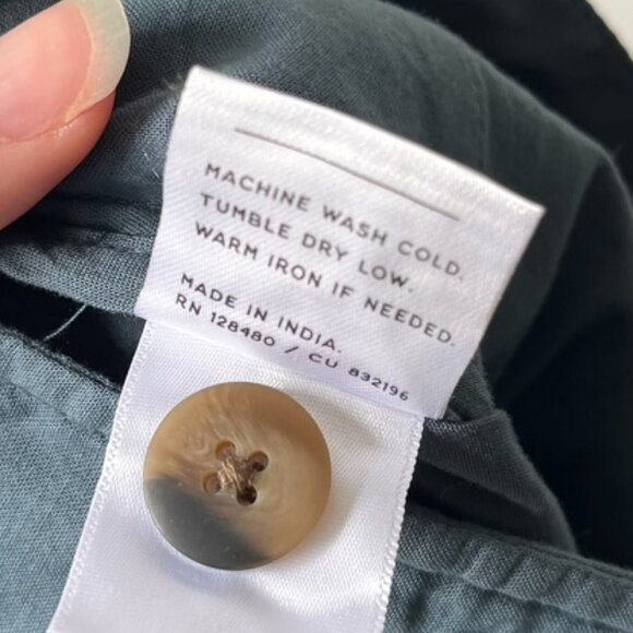 Pact Boulevard Brushed Twill Wide Leg Trouser Blue Women's Small NWT - Picture 9 of 10